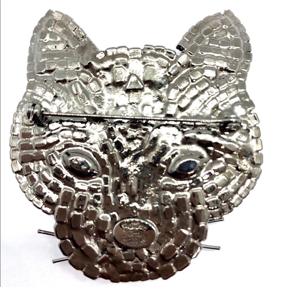 Big Cat Brooch - Crystal Rhinestone Statement - Picture 3 of 3
